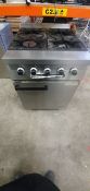 * gas 4 hob single door cooker 600w x 800d x 920h