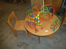 * childrens activity table with small chair