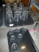 * small dimple water glasses x 18