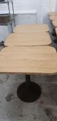 * 3 x rectangular tables with curved edges 800w x 600d x 730h