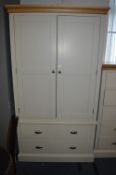 *Oak Double Wardrobe on Two Drawers Base
