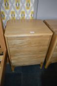*Oak Three Drawer Bedside Chest