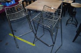 *Pair of Steel Wire Hight Stools