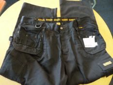 *Dewalt Black Work Trousers Size: 38/32