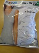 *32° Cool Women's Size: XL White Tank Top 2pk