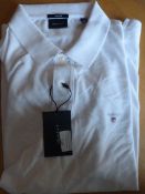 *Gants Size: XL White Polo Shirt