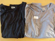 *32° Heat Size: XL Black & Grey Crew-Neck Top 2pk