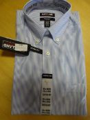 *KS Custom Fit Blue Striped Shirt Size: 15.5
