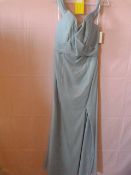 *Social Size: 14 Cloudy Silver Bridesmaid Dress