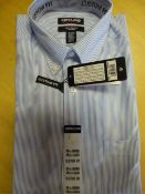 *KS Custom Fit Blue Striped Shirt Size: 15.5