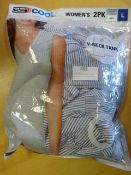 *32° Cool Women's Size: L Blue Stripe Tank Top 2pk