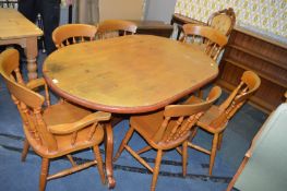Oval Dining Table with Four Dining Chairs and Two