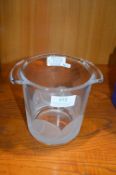 French Glass Ice Bucket Signed G. Dukand