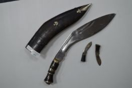 Kukri with Sheath and Tools