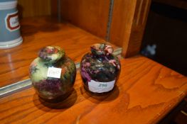 Two Vintage Jade Vases Mulitcoloured from Taiwan