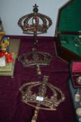Three Crown Wall Mounted Coat Hooks