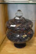 Mosaic Effect Lidded Glass Jar