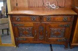 *Mahogany Art Nouveau Sideboard with Decorative Bra