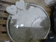 Green Heart Design Headstone