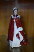 Royal Worcester Figurine - Queen Elizabeth II in O