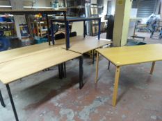 Seven Assorted School Desks