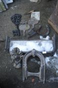 Cast Iron Fender, Boot Scraper, Door Stop, Horse S