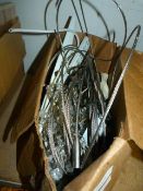 Miscellaneous Box Including Steel Cable and Metal Shelving