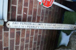 Reproduction LNER Railway Crossing Sign