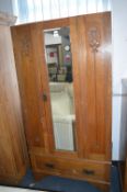 *1930's Oak Single Wardrobe