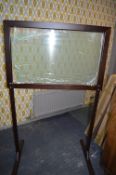 *Floor Standing Walnut Framed Screen