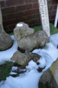 Two Garden Dog Ornaments