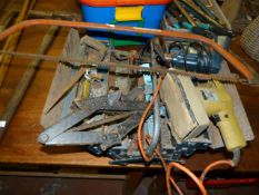 Concertina Toolbox with Tools Including Sander, Saw, Jack, etc.