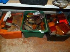 Three Boxes of Assorted Vehicle Lenses, etc.