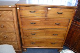 *Victorian Beechwood Two over Three Chest with Repl
