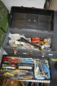 Plastic Toolbox and Contents
