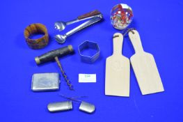 Collectible Items; Paperweight, Corkscrew, etc.