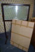 *Floor Standing Walnut Framed Screen (in box)
