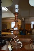Carved Wooden Table Lamp Base
