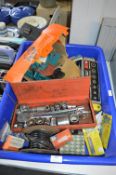 Box of Assorted Tools; Socket Set, Punch Kit, etc.