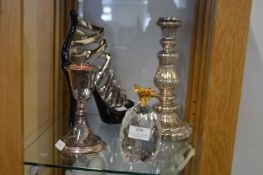 Glass Ornaments Including Pineapple, Shoe and Two