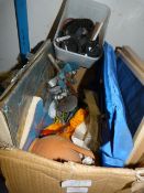 Miscellaneous Box Including Frame, Model Locomotive Book, Drill Stand, etc.