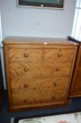 *Victorian Satinwood Two over Three Chest with Orig