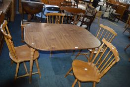 Pull Out Dining Table with Four Matching Chairs