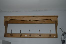 Pine Wall Shelf Coat Rack