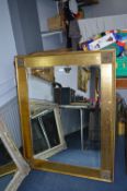 Large Beveled Edge Mirror with Gold Leaf Effect Fr