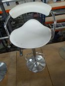 * beauticians counter stool - chrome with cream seat. Adjustable gas lift seat (600 - 800h).