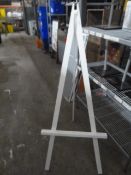 * white easel
