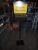 * black A2 poster stand