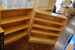 *Two Wooden Bookshelves