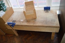 *Primary School Size Workbench with Two Record Vices and a Plywood Storage Unit